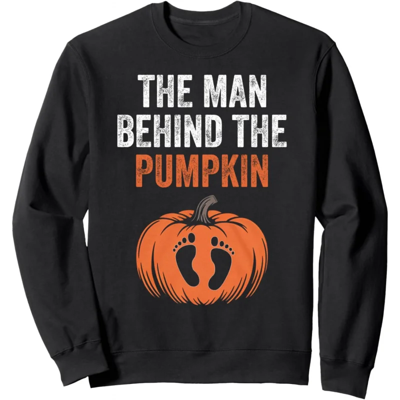 

The man behind the pumpkin Halloween men's pullover sweatshirt