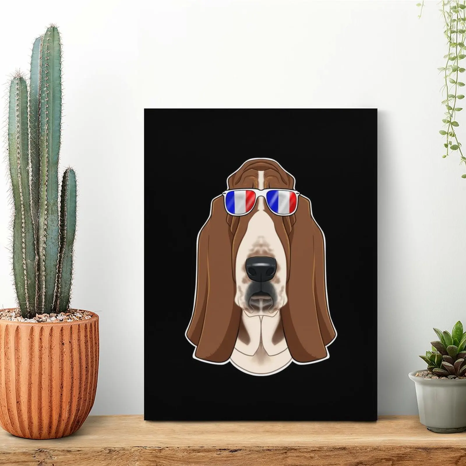 

Basset Hound France Canvas Painting Poster Design Vintage Wall Decor Club Wall Cave Framed Wall Paintings