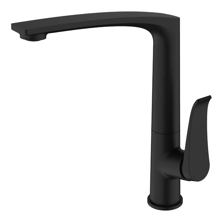 

Watermark High Quality Round Kitchen Sink Tap Mixer Taps Basin Mixer Taps Matte Black Hot Cold Water Kitchen Faucets