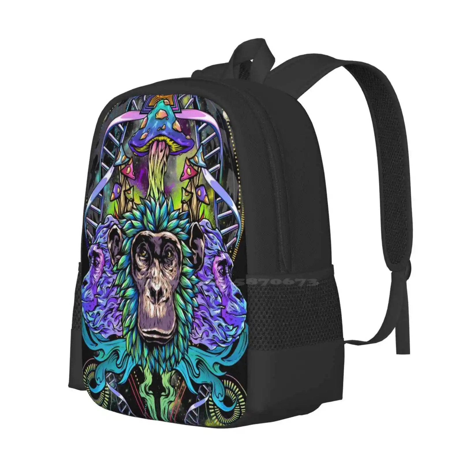 Stoned Aped Psychedelic Backpacks For School Teenagers Girls Travel Bags Psychedelic