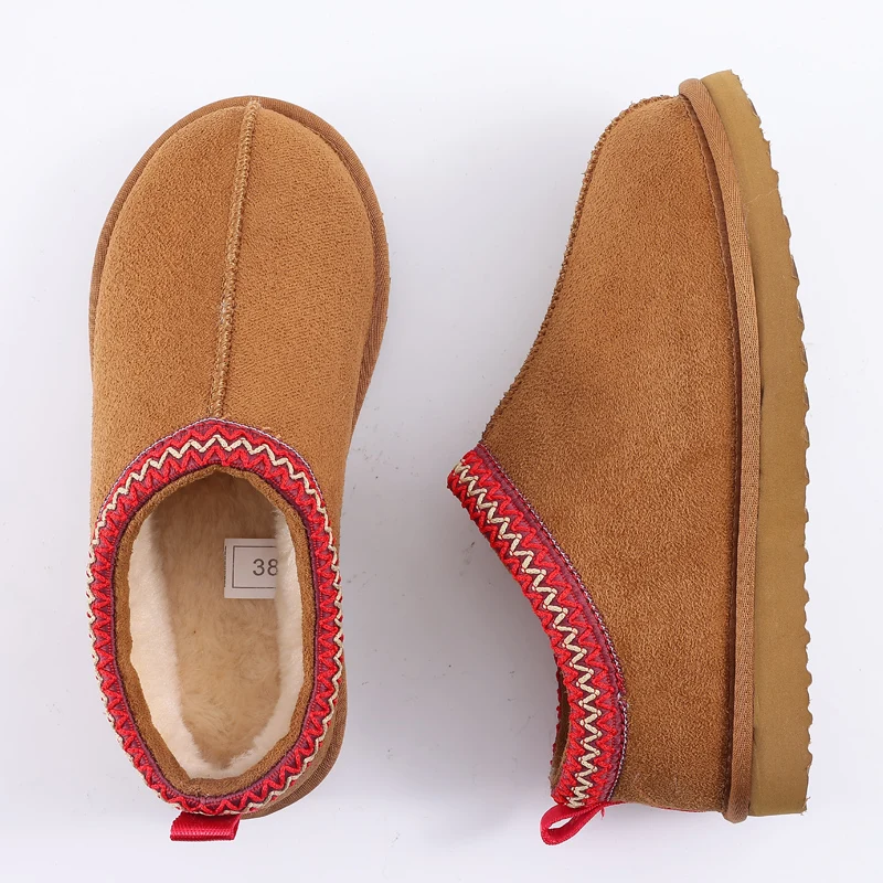 Evshine New Platform Snow Boots Women Fur Suede Winter Cotton Shoes Short Plush Lined House Boots Warm Comfort Women Snow Boots