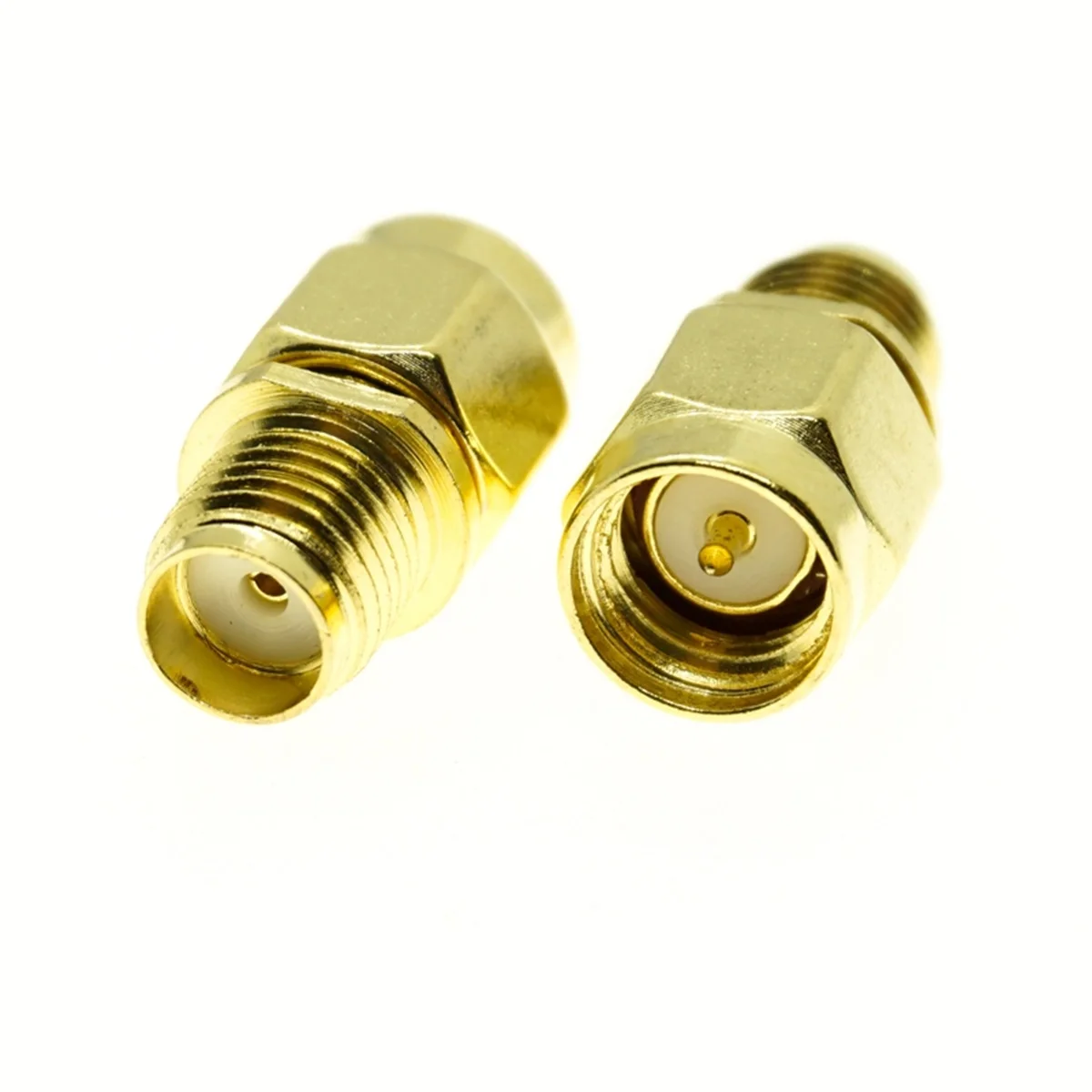 

2pcs Connector Adapter SMA Male Plug to SMA Female jack RF Coaxial Converter Straight New Brass