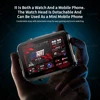 LOKMAT APPLLP 5 MAX 안드로이드 워치 휴대폰, 사각형 대형 스크린, 와이파이 4G 통화 스마트워치, 듀얼 카메라, 손전등 포함, 게임용 시계 2