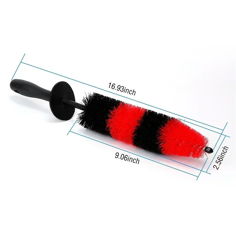 Car Wheel Rim Detailing Brush Long Soft Bristle Tire Wash Exhaust Tips Motorcycles Car Truck Motor Engine Grille Cleaning Tool