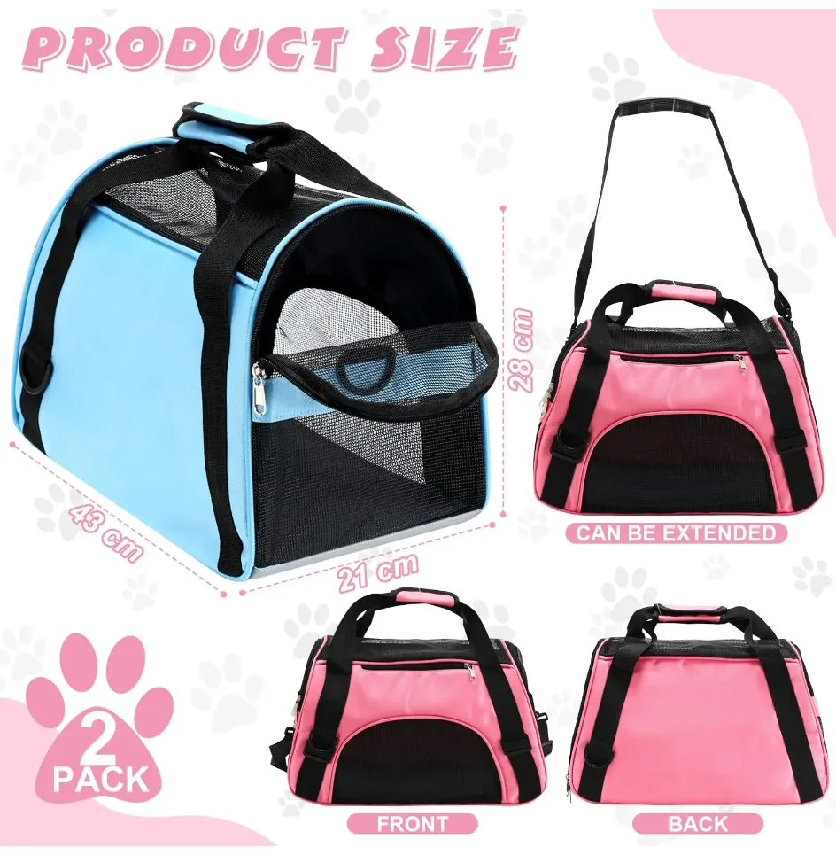 

Cat Bags Portable Dog Carrier Bag Mesh Breathable Carrier Bags for Small Dogs Foldable Cats Handbag Travel Pet Bag Transport Bag