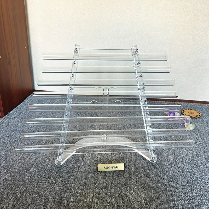 8 Sounds Crystal Harp Transparent Meditation Healing Professional Singing Harp Can Stand Upright Music Percussion Instruments