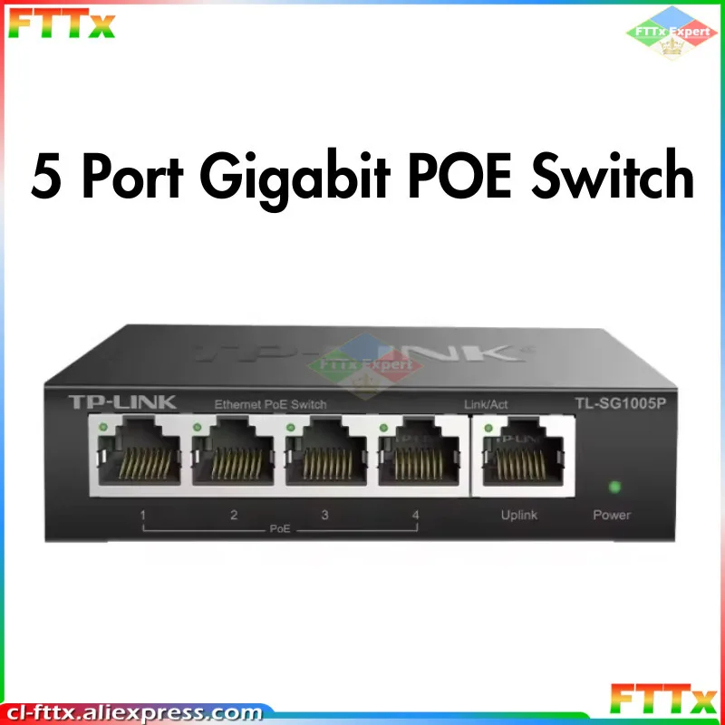 TP-LINK 5-port Gigabit POE Switch 4-port PoE Unmanaged Switch Monitoring Network Cable Splitter Enterprise-level TL-SG1005P