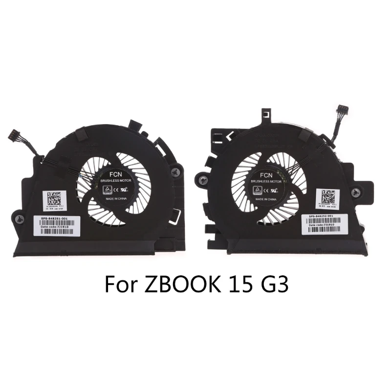 High Speed CPU GPU Cooler Fan Cooling Heatsink for HP ZBook 15G3 Radiator Laptop