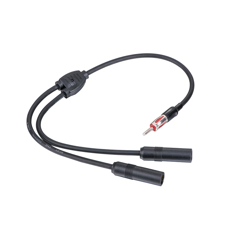 Car Radio Antenna Extension Cable FM Radio Car Antenna 1 For 2 Car Antenna Cable for Vehicle Truck Car Stereo for Hea D7YA