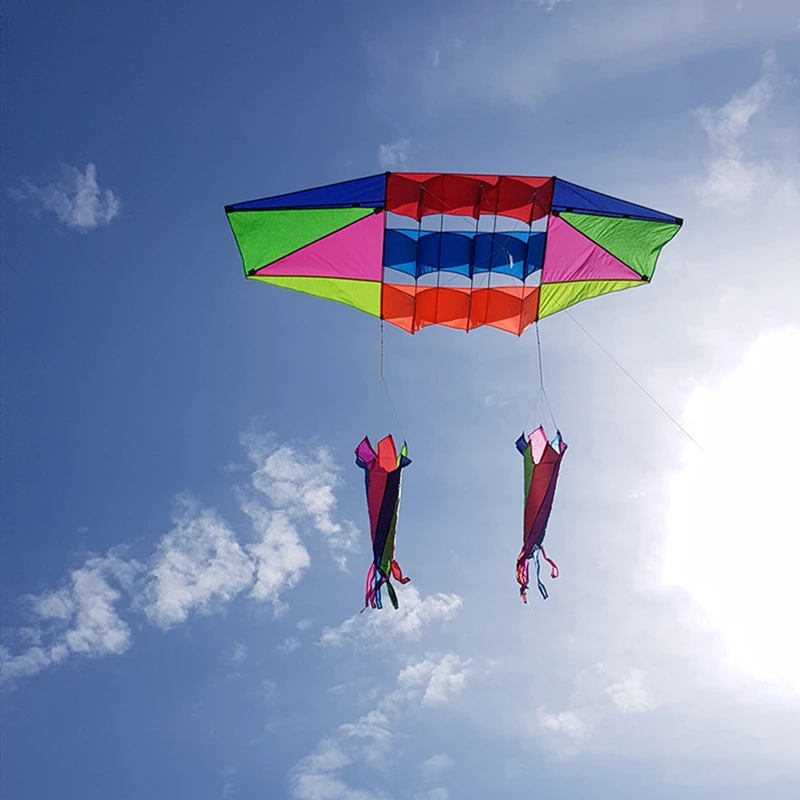 Cometa de radar con línea de mango, juguetes al aire libre, delta, flying rainbow led, gran rueda de cometa 3d hcx, envío gratis