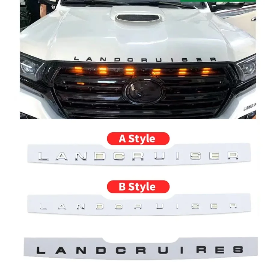 ثلاثية الأبعاد ABS رسائل ملصق هود شعار شارة تعديل الخارجي اكسسوارات ل 2021-2023 تويوتا لاند كروزر 300 LC300 VXR GXR #1