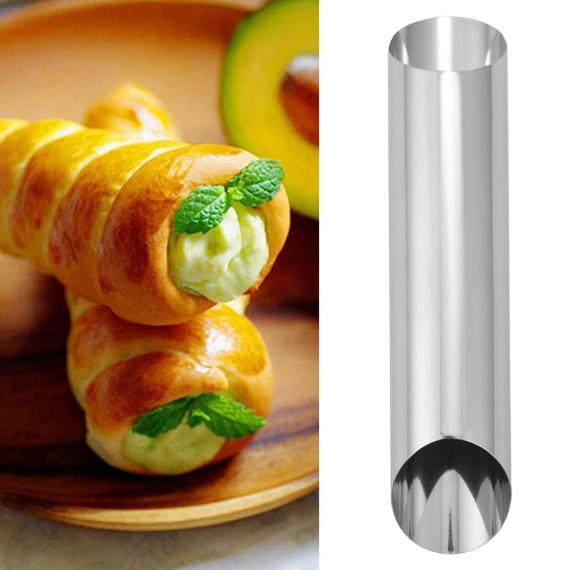 20 Pcs Cream Horn Molds Stainless Steel Cone Tubular Shaped Mold For Cannoli Tubes Croissant (Cream Cone)