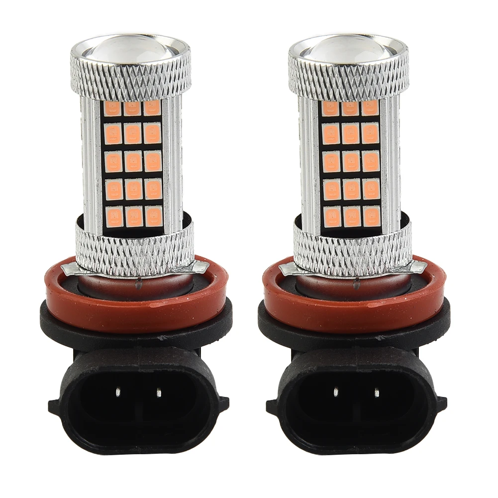 مصابيح قيادة ضباب ليد شاملة ، مصابيح DRL ، ملحقات السيارة ، إضاءة جري ، وردي ، أرجواني ، H11 ، H8 ، 12 فولت ، 2 فولت #2