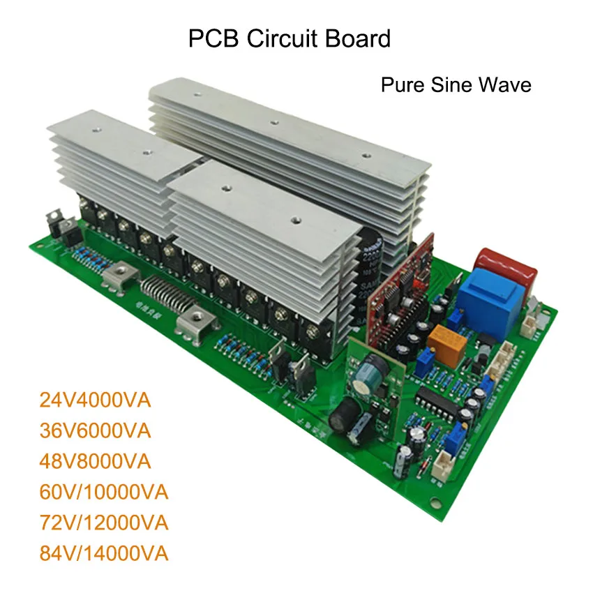 純粋な正弦波インバーター,24V-84V DCから220V,110/8000W,PCB,マザーボード用