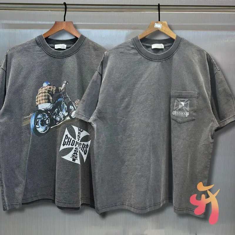 

Футболка Y2K West Coast Choppers, американский мотоцикл, крест с принтом, ретро, мужская и женская уличная одежда, свободные топы в стиле хип-хоп с короткими рукавами