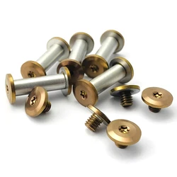 6pcs/lot 416 Stainless Steel Material CNC Knife Pairs Locking T8 Torx Screws M4 Thread Spindle Nails Rivets Fasteners DIY Parts
