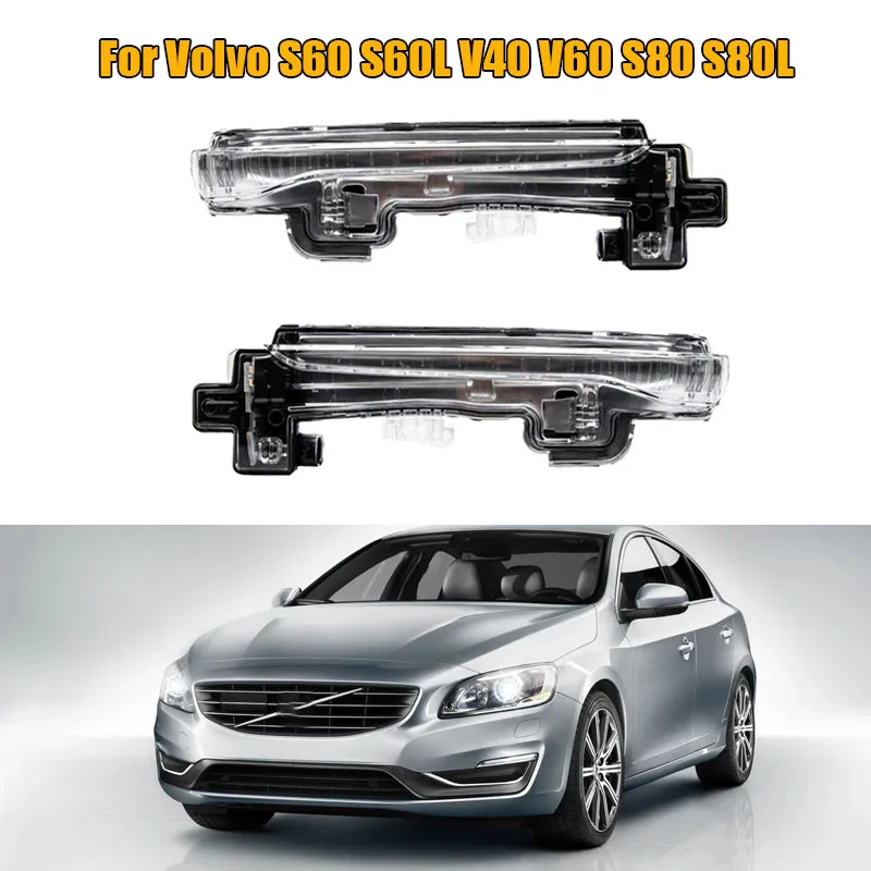 31402415 31371518 Car LED Rearview Mirror Light Turn Signal Light Turn Indicator Lamp For Volvo S60 S60L V40 V60 S80 S80L