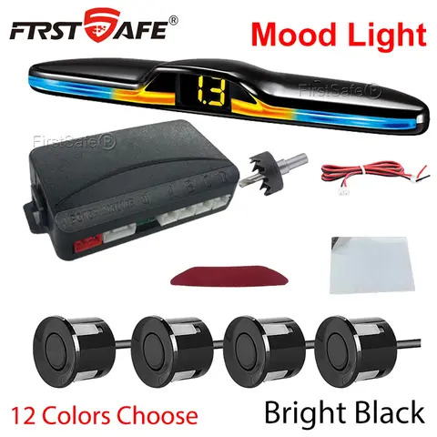 FirstSafe 공장 새로운 무드 라이트 LED 주차 센서 시스템 반전 레이더 시스템 백라이트 Parktronic