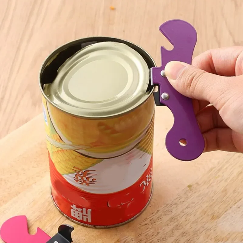 Manual Can Opener Safety Gadget Multifunctional Stainless Opener Kitchen Gadgets Comfort Good Grip Tin Jar Bottle Cans Opener