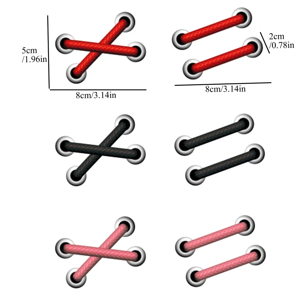 1Pcs Car Decal Car Sticker Removable Parallel Cross Shoelaces Sticker Auto Refit Cars Reflective Car Sticker