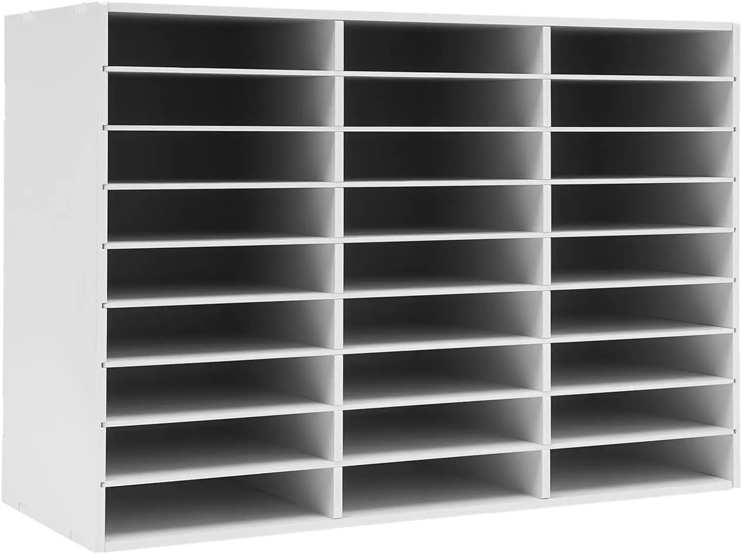 

27-Slot Desktop File Sorter Mail Center, Paper Storage Cabinet for Home School Office - White