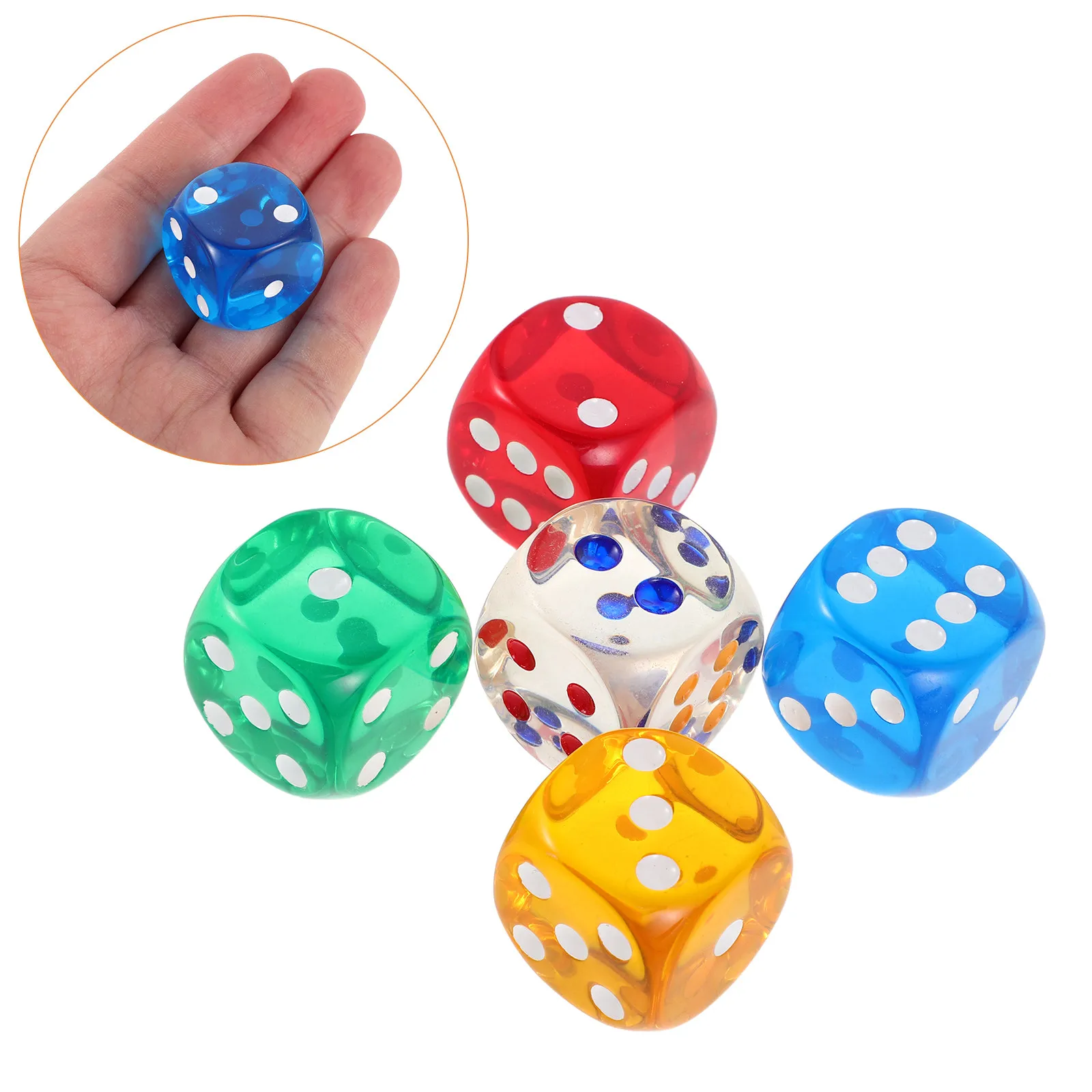 

20 Pcs Colored Dices for Christmas Party 25mm Bulk 6 Sided