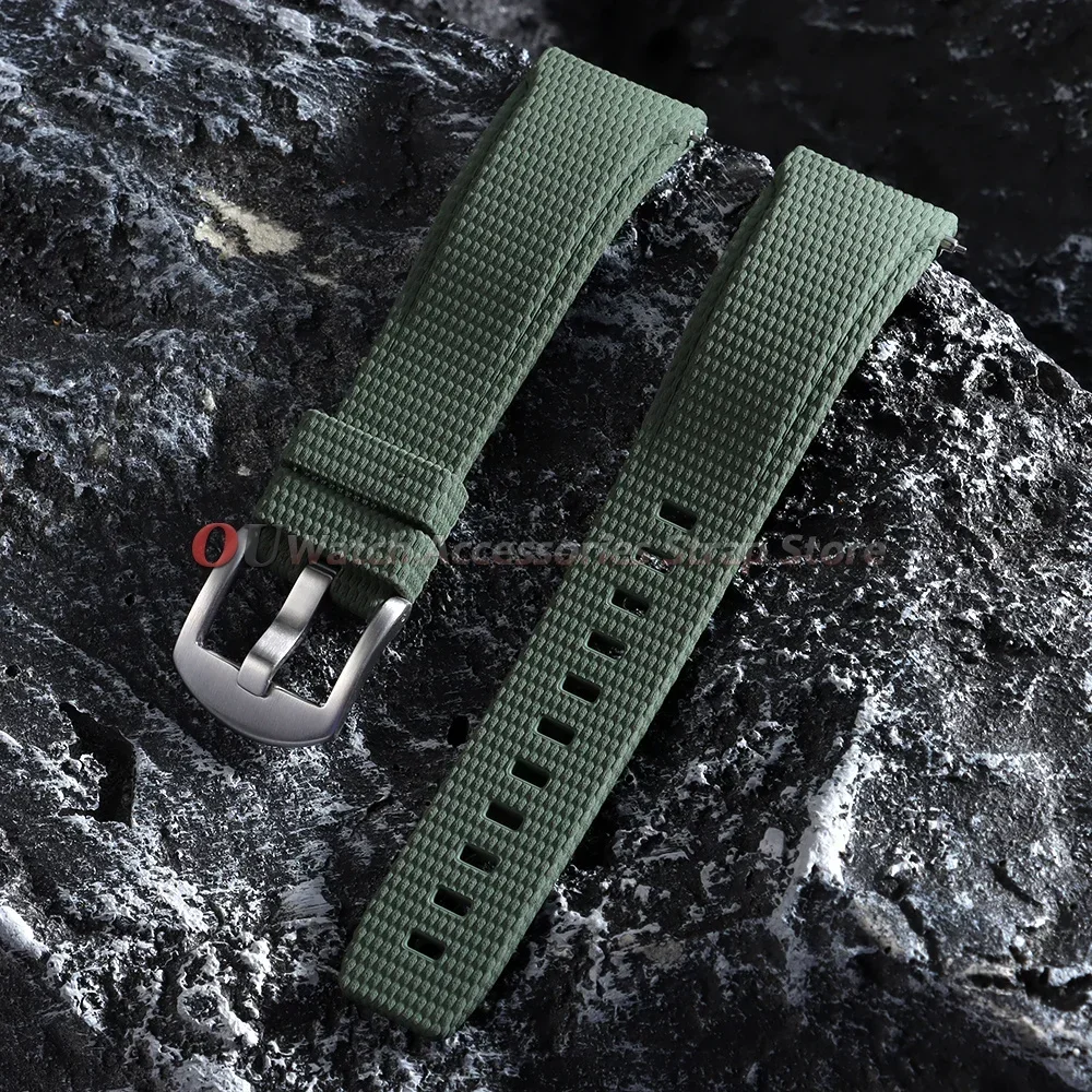 FKM Gummi-Uhrenarmband mit Gebogenen Enden 20mm 21mm 22mm für Omega für Seiko Militärarmband Schnellverschluss Herren Sportarmband für Longines – Detail 16