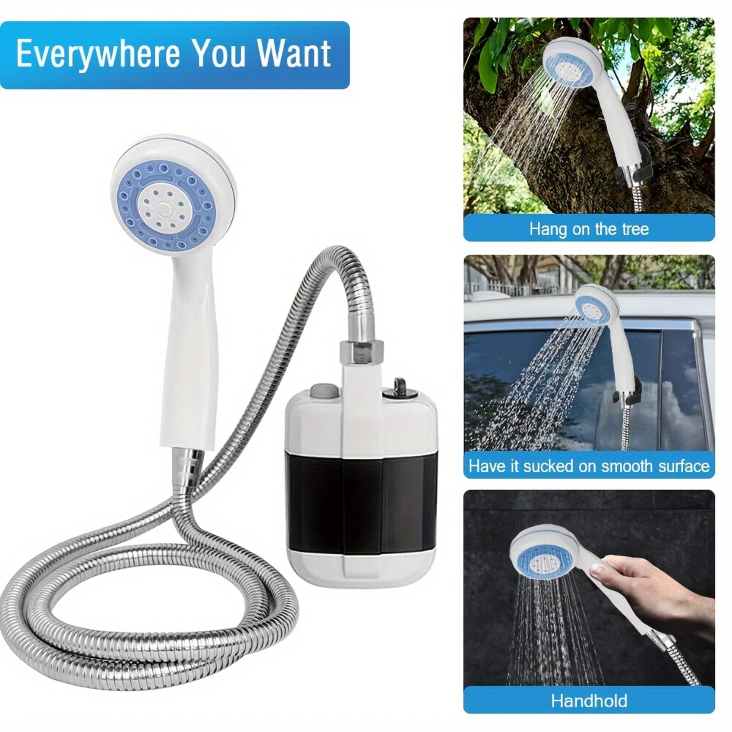 Multifunctional Portable Shower System – Easy USB Charging, Durable & Water-Efficient – Ideal for Camping, Travel, Car Washi