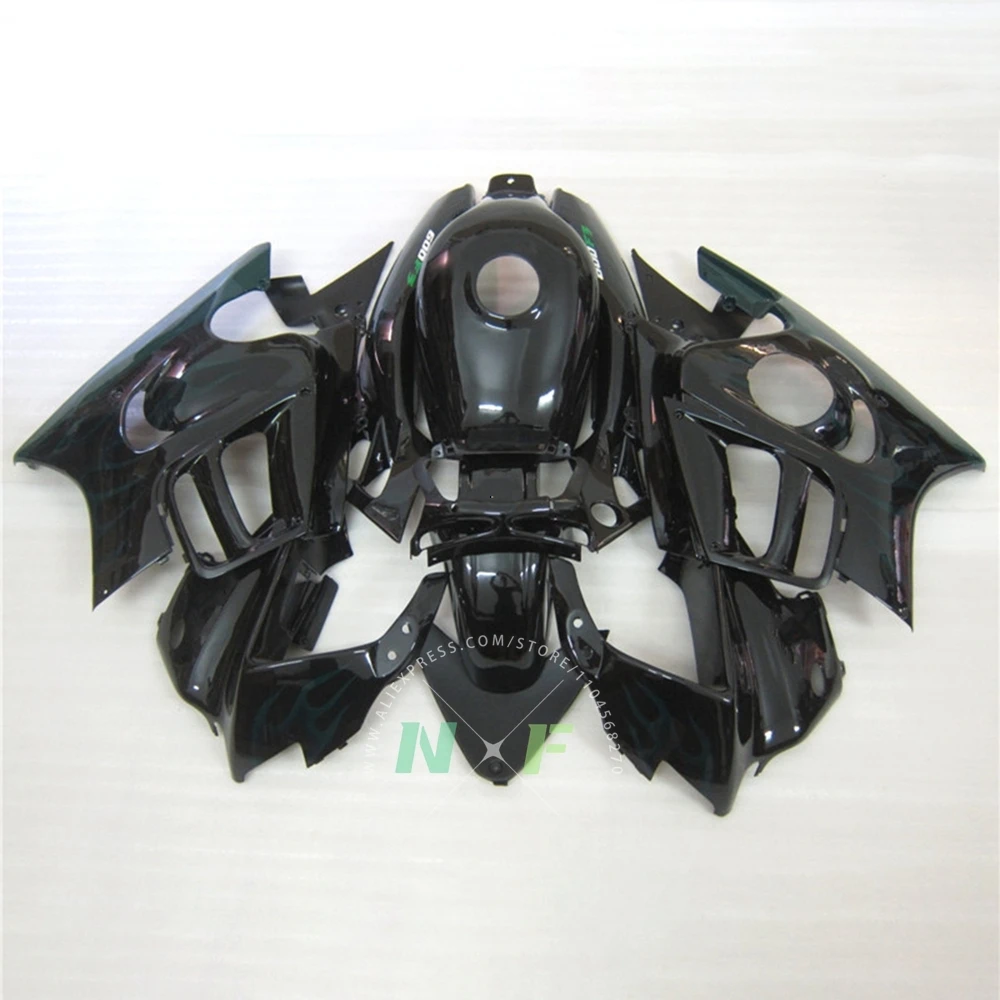 

Aftermarket Parts Fairings CBR600F3 1995 1996 Glassy Black Injection Fairing Set Bodywork Kit for Honda CBR600 F3 95 96