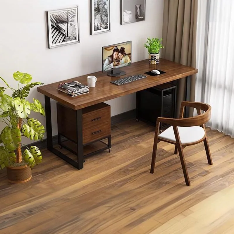 Modern Home Study Computer Table Office Gaming Writing Drawers Wooden Computer Desks Storage Set Mesa Para Computador Ornament