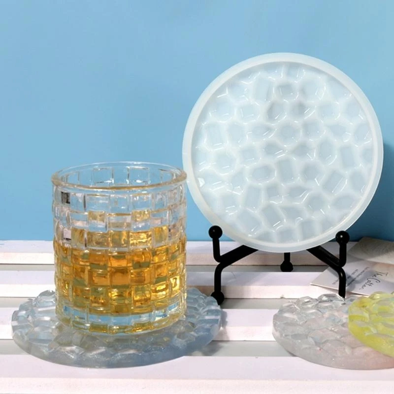 

1/6 шт. круглый коврик для чашки, форма с бриллиантами, силиконовая форма для подставки, коврики для чаши, домашние коврики из с