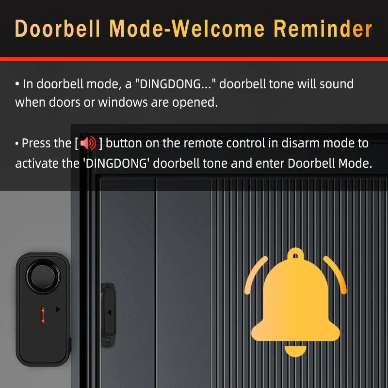 Allarme porta remoto wireless esterno, Allarmi finestre aperte, Sensore di sicurezza magnetico, Allarme porta piscina per allarme di sicurezza negozio/garage