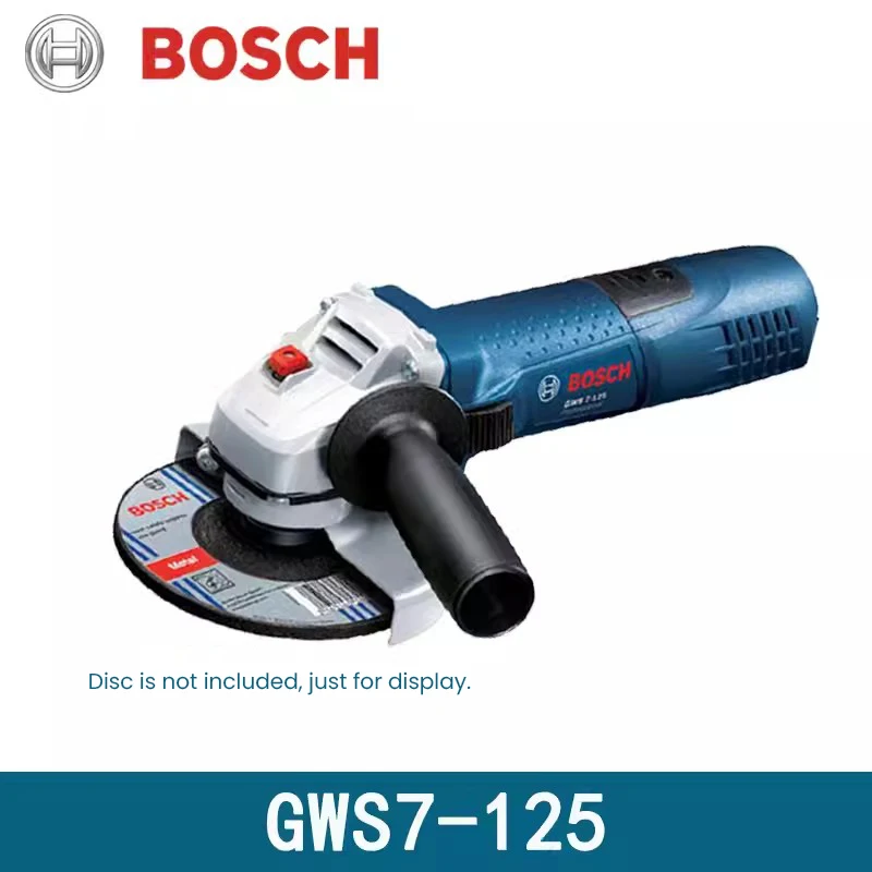 Электрическая угловая шлифовальная машина Bosch GWS 7-125, мощный двигатель 720 Вт, шлифовальный станок 125 мм, нарезка, шлифовка, резка, полировка, вращающийся инструмент