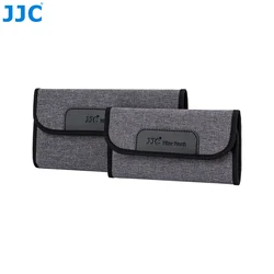 JJC Foldout Lens Filter Case Pouch Filter Holder Belt Water-resistant Dustproof Bag Pouch for 58mm 62mm 67mm 72mm 82mm Filters