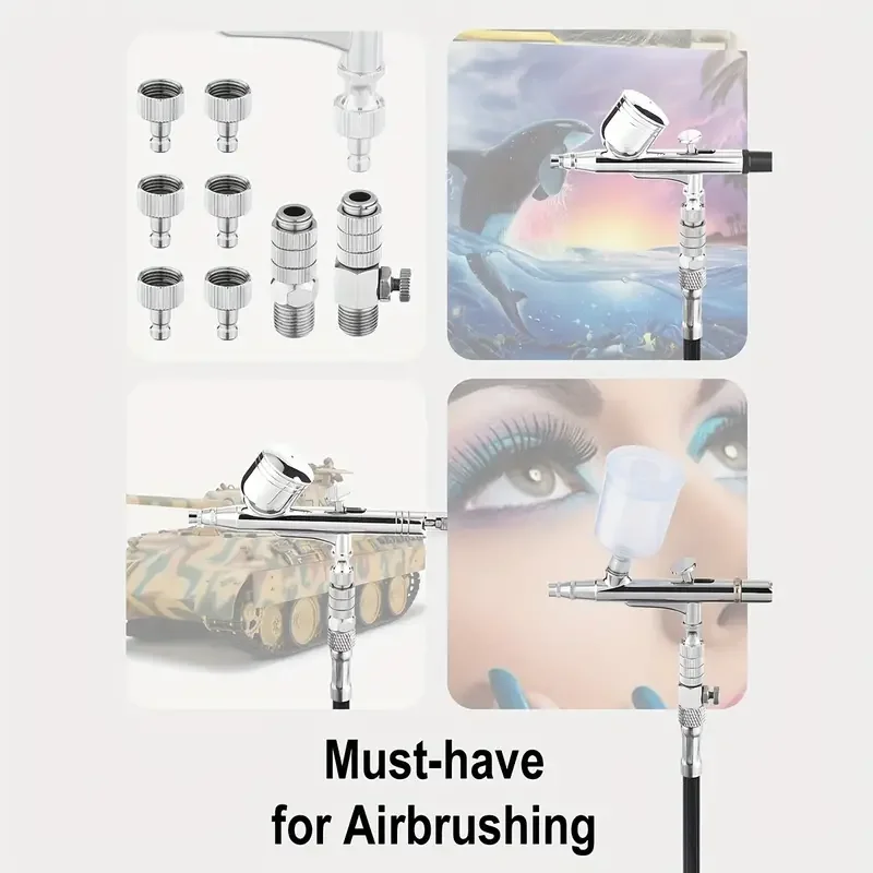 Imagem -04 - Kit de Acoplamento Airbrush Quick Release Conectores Macho Plugue para Desconexão Airbrushe Acessórios Fêmea Pcs