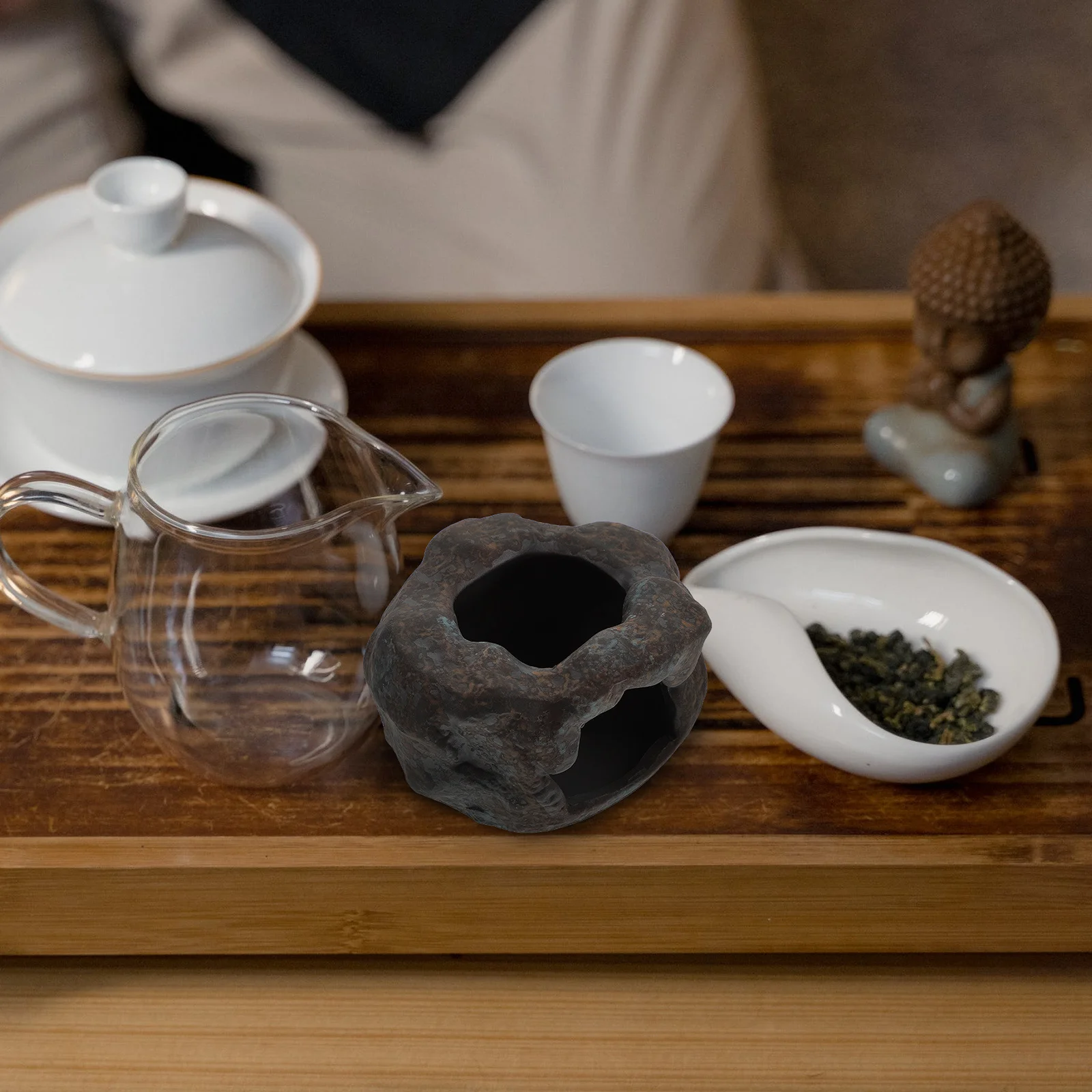 

1Pcs Retro Ceramic Tea Warmer Holder Teapot Heating Base Brown for Household Use Decoration Ceramic Teapot Warmer