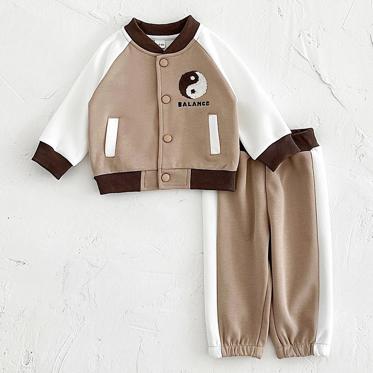 Baby Boys Clothes Autumn New Comfortable Long Sleeved Sports Baseball Jacket Top+Pants Set Chinese Style Elements Fashionable