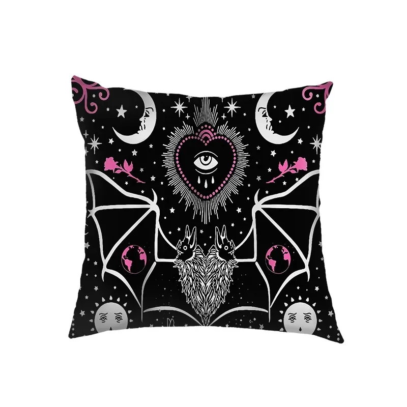 Halloween Vampire Bat Ghost Decoration Pillow Set is suitable for home living room sofa cushion sleeve bedroom decoration