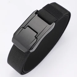 New Stretch Belt For Men and Women Hard Quick Release Buckle Strong Real Nylon Unisex Elastic Belt Overalls Work Belt