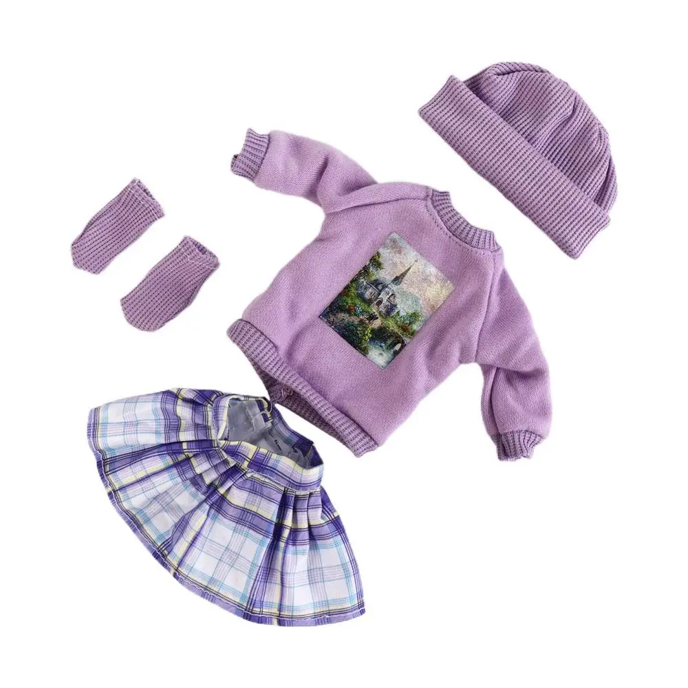 

Skirt Suit Fashion Princess Doll Clothes Hat Trousers Casual Clothes Set Cute Doll Plush Coat and Skirt Children Toys