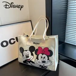 Disney Mickey New Women's Bag Fashion High Quality Women's Handbag Cartoon Casual Versatile Large Capacity Girls' Shoulder Bag