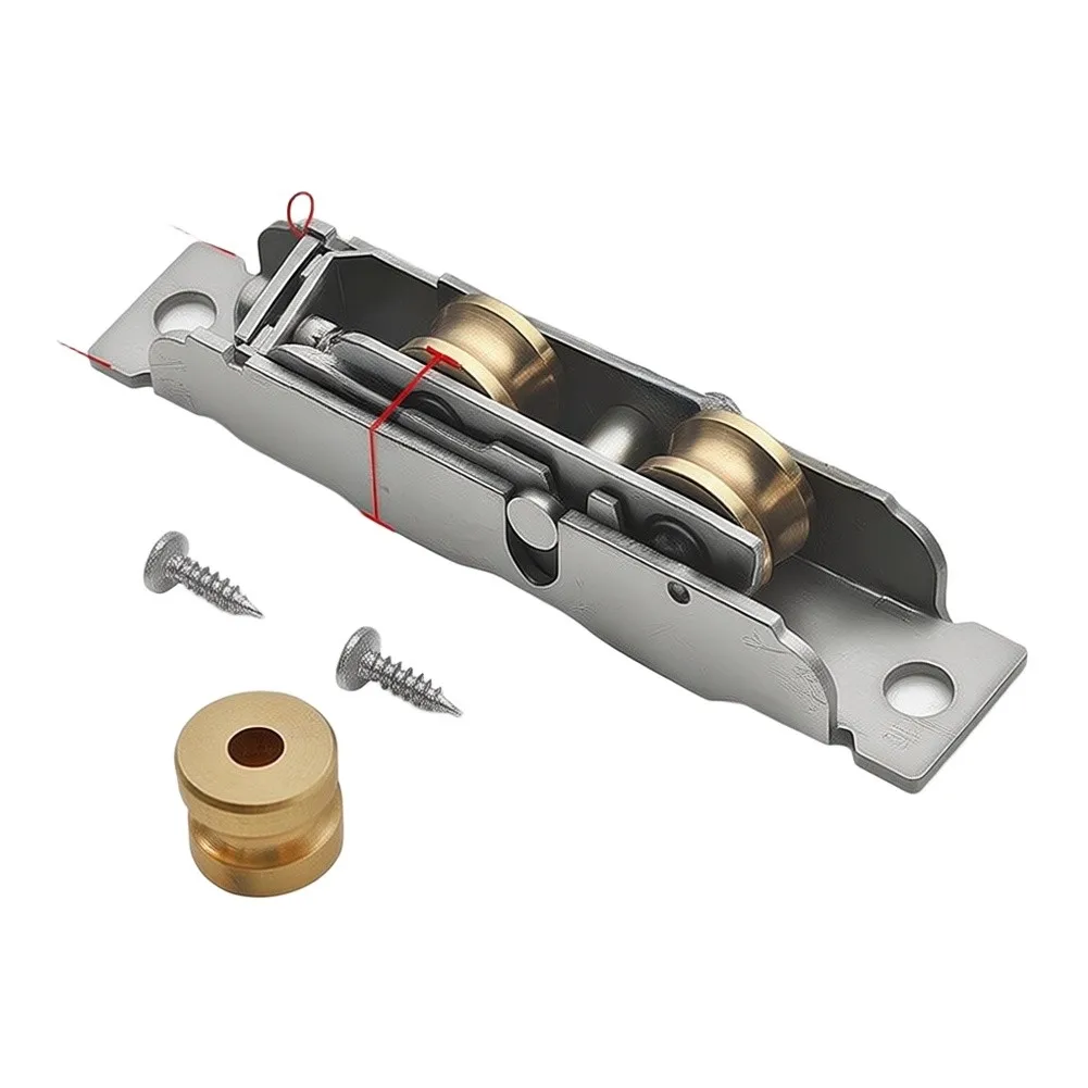 Stainless Steel Pulley with Solid Copper Wheel for Sliding Window and Door Systems Requiring Long Term Reliability