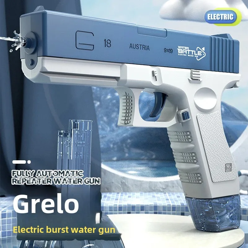 New Water Gun Electric M416 Pistol Shooting Toy Full Automatic Summer Beach Outdoor Fun Toy For Children Boys Girls Adults Gift