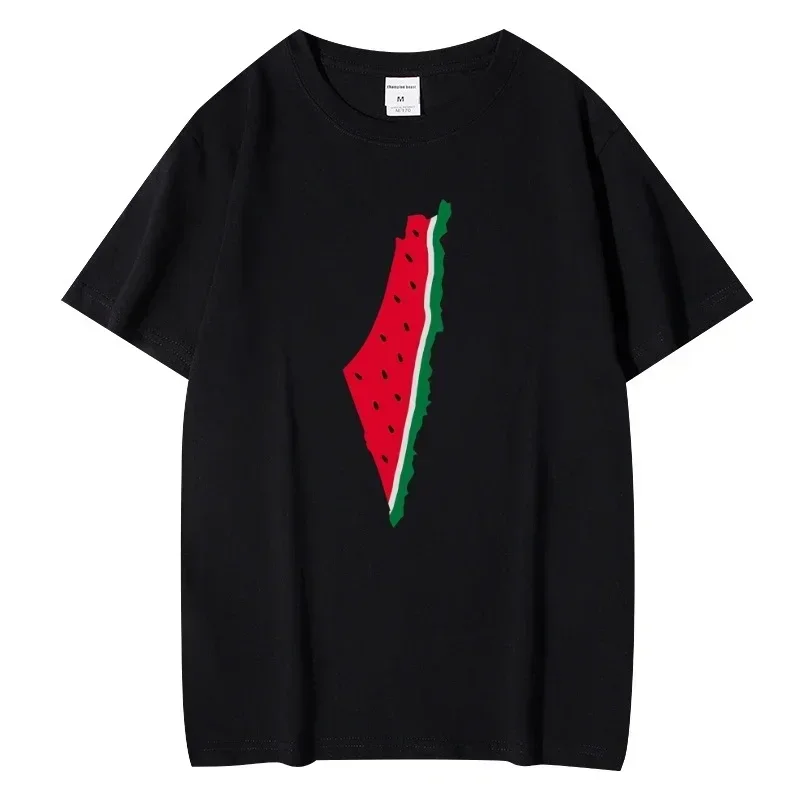 Fashion Watermelon Map Harajuku Print T-shirt Women Short Sleeve T Shirt Trending Sirena Tees Streetwear Women Clothes