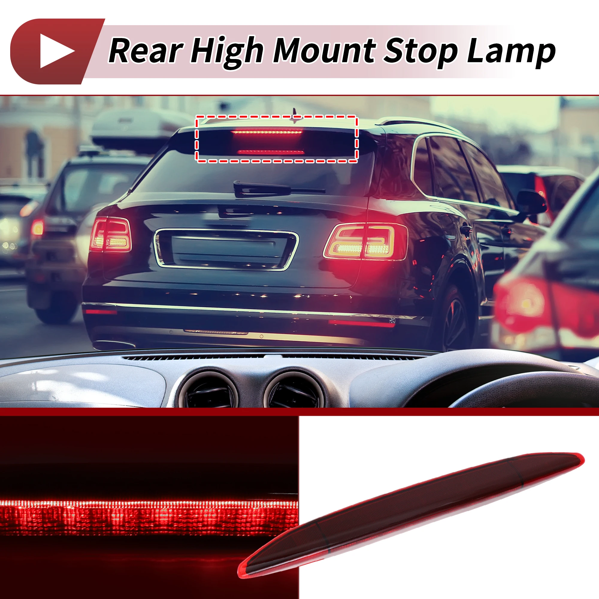 UXCELL ضوء الفرامل الثالث LED الأحمر لسوبارو Outback (النسخة الأمريكية) رقم 84701AJ01A