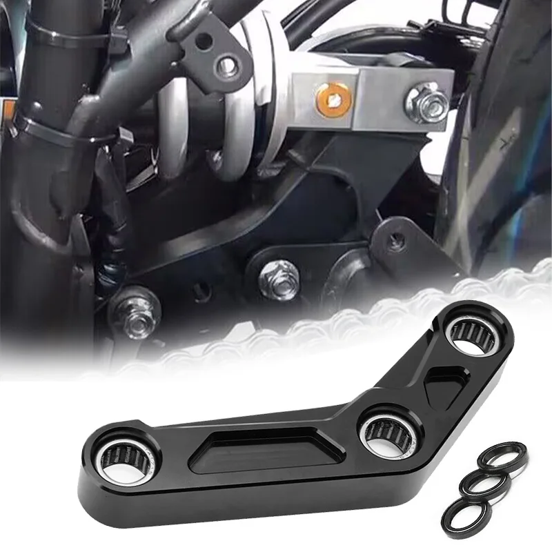 Kit de Bieletas de Suspensión Trasera Negras CNC para Motocicletas MT07 MT-07 2014-2024, XSR 700 2016-2024, YZF R7 2021-2024, FZ07/FZ-09