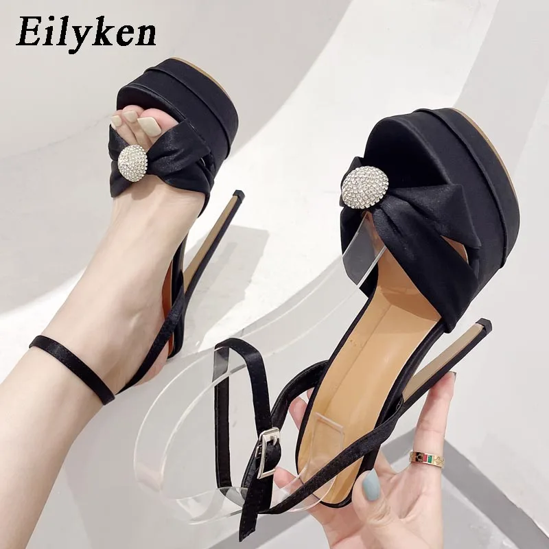 Eilyken Sexy Peep Toe 16CM Extreme High Heels Women\'s Sandals Party Banquet Stiletto Shoes Fashion Buckle Strap Platform Pumps