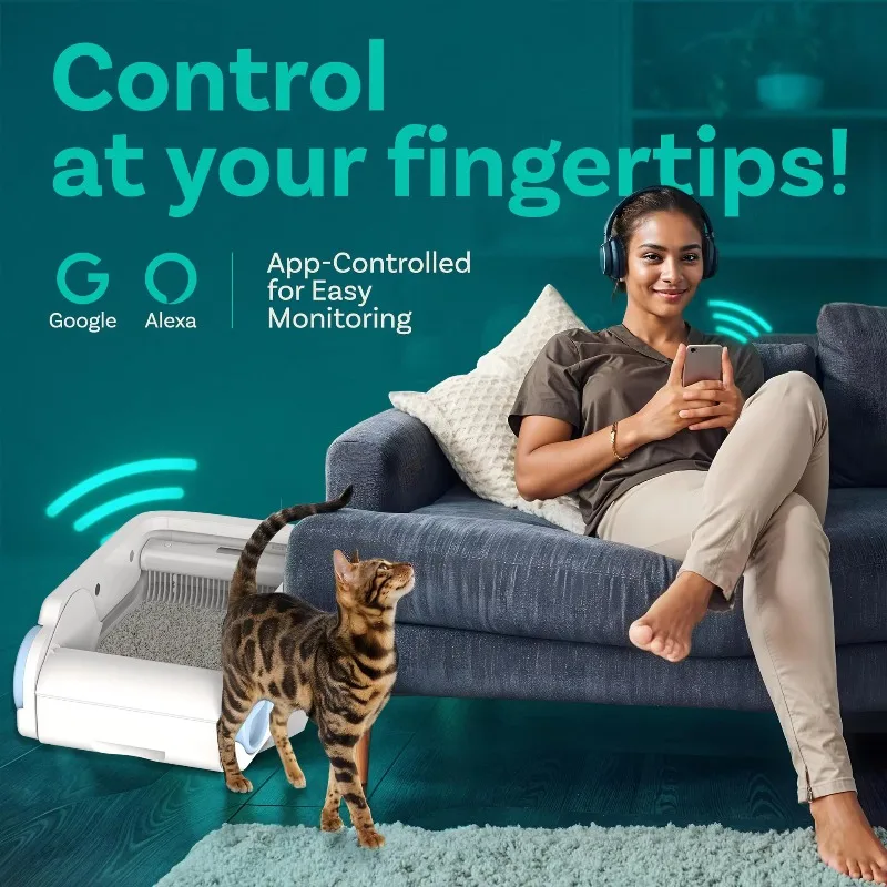 رائجة البيع الحيوانات الأليفة المنتجات الإلكترونية آلات الذكية التلقائي القط مضاءة صندوق التحكم باللمس التحكم الذاتي الحيوان مرحاض نظيف