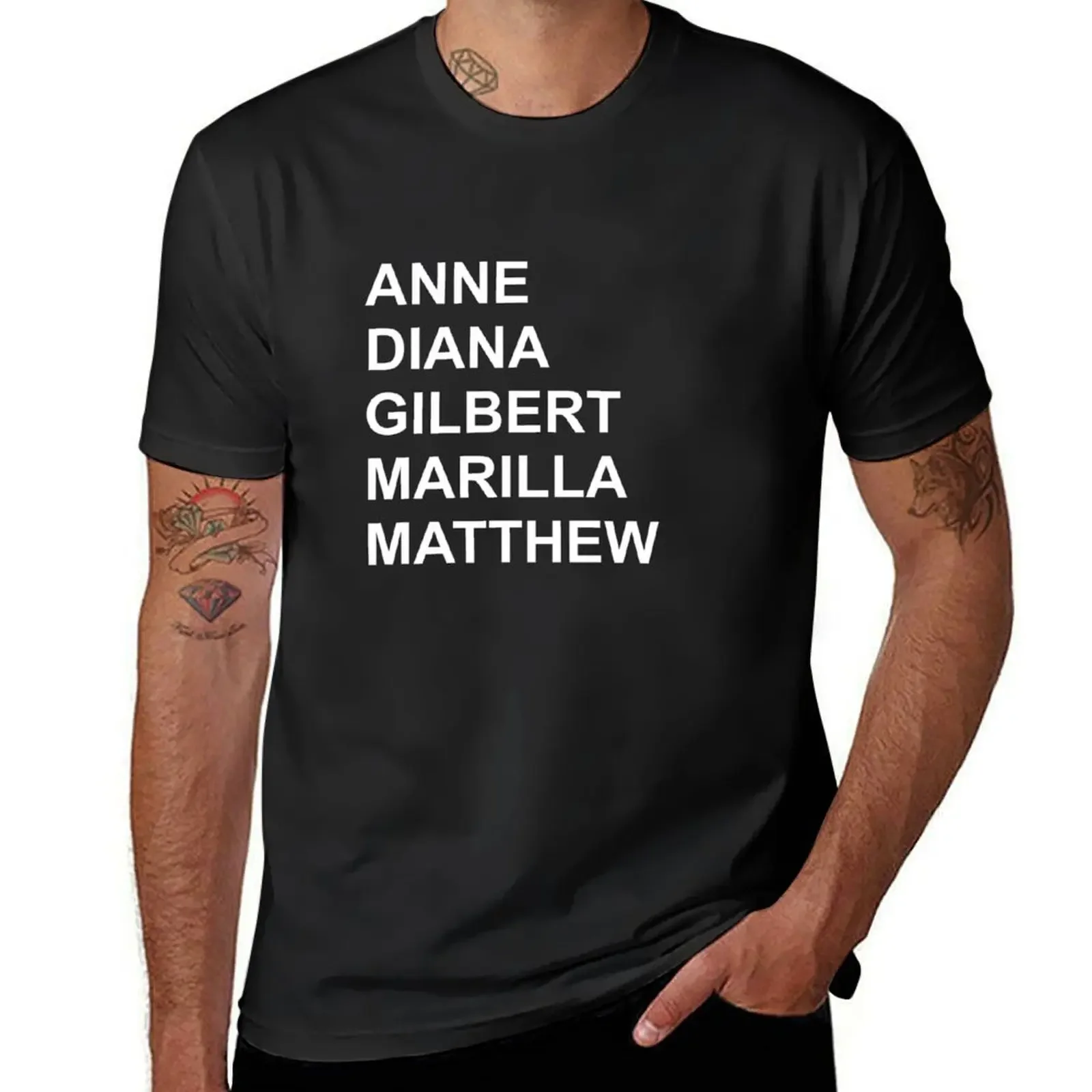 Anne Diana Gilbert Marilla Matthew T-Shirt customs cute tops Men's t shirts