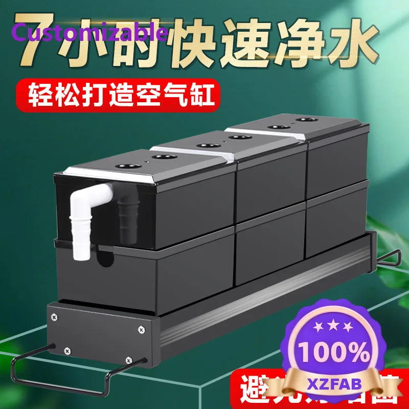 Factory Direct 2026 Fish tank filter equipment upper filtration filtration three-in-one small upper filter box wall-mounted circ